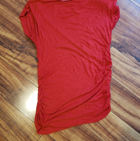 Motherhood small maternity stretchy red cowl shirt - Picture 4 of 4